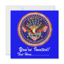 Invitation 5.25" x 5.25" America not forgotten....