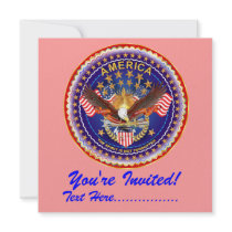 Invitation 5.25" x 5.25" America not forgotten....