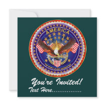 Invitation 5.25" x 5.25" America not forgotten....