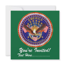 Invitation 5.25" x 5.25" America not forgotten....