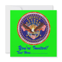 Invitation 5.25" x 5.25" America not forgotten....