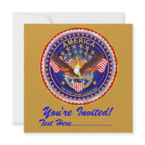 Invitation 5.25" x 5.25" America not forgotten....