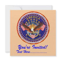 Invitation 5.25" x 5.25" America not forgotten....