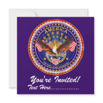 Invitation 5.25" x 5.25" America not forgotten....