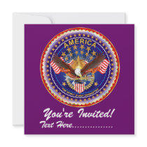 Invitation 5.25" x 5.25" America not forgotten....