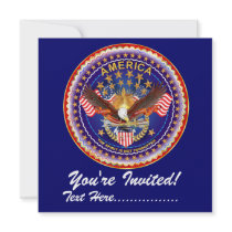 Invitation 5.25" x 5.25" America not forgotten....