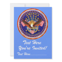 Invitation 5.5" X 7.5"  America not forgotten....