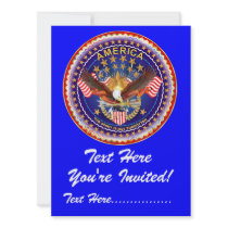 Invitation 5.5" X 7.5"  America not forgotten....