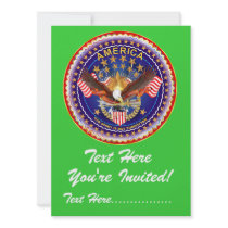 Invitation 5.5" X 7.5"  America not forgotten....