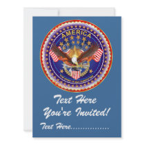 Invitation 5.5" X 7.5"  America not forgotten....