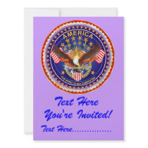 Invitation 5.5" X 7.5"  America not forgotten....
