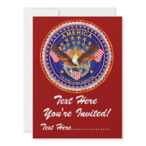 Invitation 5.5" X 7.5"  America not forgotten....