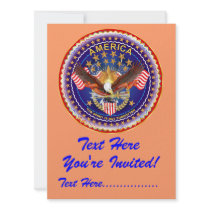 Invitation 5.5" X 7.5"  America not forgotten....