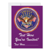 Invitation 5.5" X 7.5"  America not forgotten....