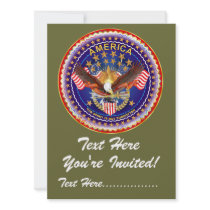 Invitation 5.5" X 7.5"  America not forgotten....