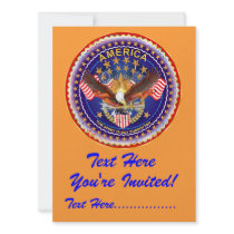 Invitation 5.5" X 7.5"  America not forgotten....