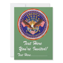 Invitation 5.5" X 7.5"  America not forgotten....