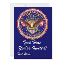 Invitation 5.5" X 7.5"  America not forgotten....