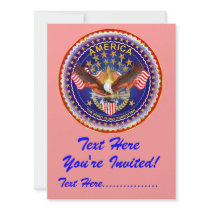 Invitation 5.5" X 7.5"  America not forgotten....