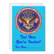 Invitation 5.5" X 7.5"  America not forgotten....