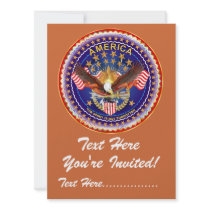 Invitation 5.5" X 7.5"  America not forgotten....