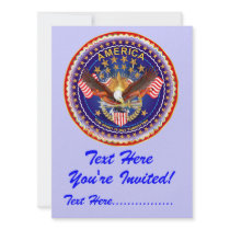 Invitation 5.5" X 7.5"  America not forgotten....
