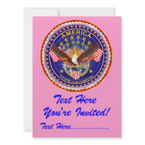 Invitation 5.5" X 7.5"  America not forgotten....