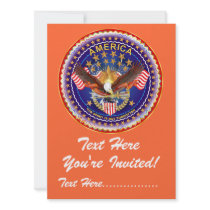 Invitation 5.5" X 7.5"  America not forgotten....