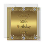 Invitation 60th Birthday Party Gold