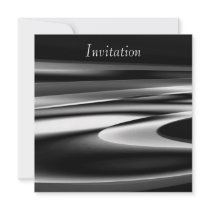 Invitation Abstract Art Melting Silver