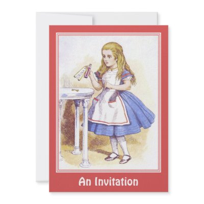 Invitation: Alice in Wonderland - Drink Me by Aquavel