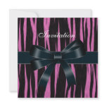 Invitation All Occasions Black Pink Bow