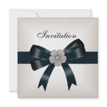 Invitation All Occasions Diamond Jewel Black Bow