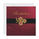 Invitation All Occasions Rich Red Print Jewel