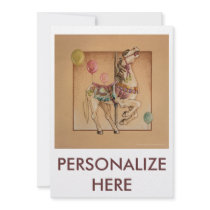 Invitation - Announcement Cards - Happy Horse Caro