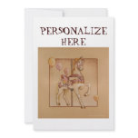 Invitation - Announcement Cards - Purple Pony Caro