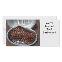 Invitation, Barbecue, ribs # 1 Photo Card Template