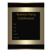 Invitation Business beige Black Bronze Metal