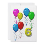 invitation card balloons 06 years