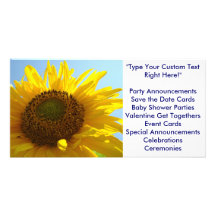 INVITATION CARDS Sunflowers Parties Announcements Photo Cards