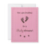 Invitation: chocolate and pink  - Baby Shower