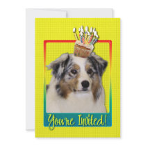 Invitation Cupcake - Australian Shepherd