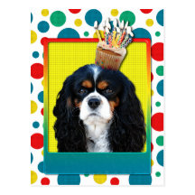 Invitation Cupcake - Cavalier - TriColor Post Card