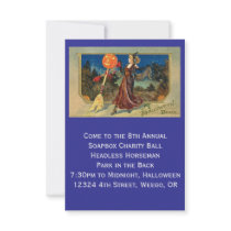 Invitation, Dancing Halloween Vintage Image