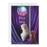 Invitation Disco Party Dog Cat Maltese Puppy