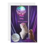 Invitation Disco Party Dog Cat Maltese Puppy