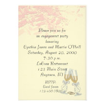 Invitation Ecru Engagement Party