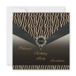 Invitation Elegant 30th Metal Black Jewel Animal