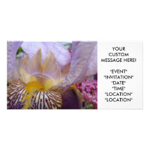 INVITATION Events Iris Flowers CUSTOM Party Invite Custom Photo Card