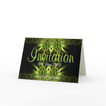Invitation Fractal Green Card
